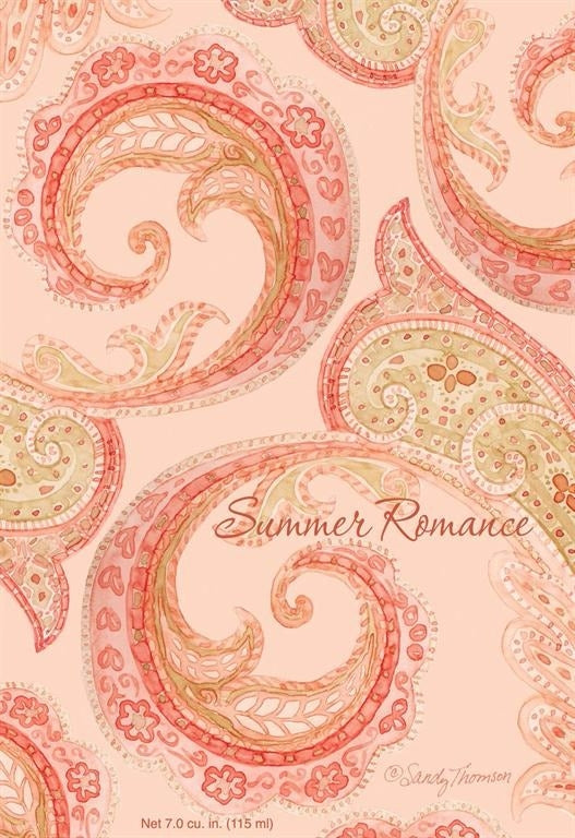Soft pink and coral paisley pattern with delicate floral and leaf details for household decor under $25 collection