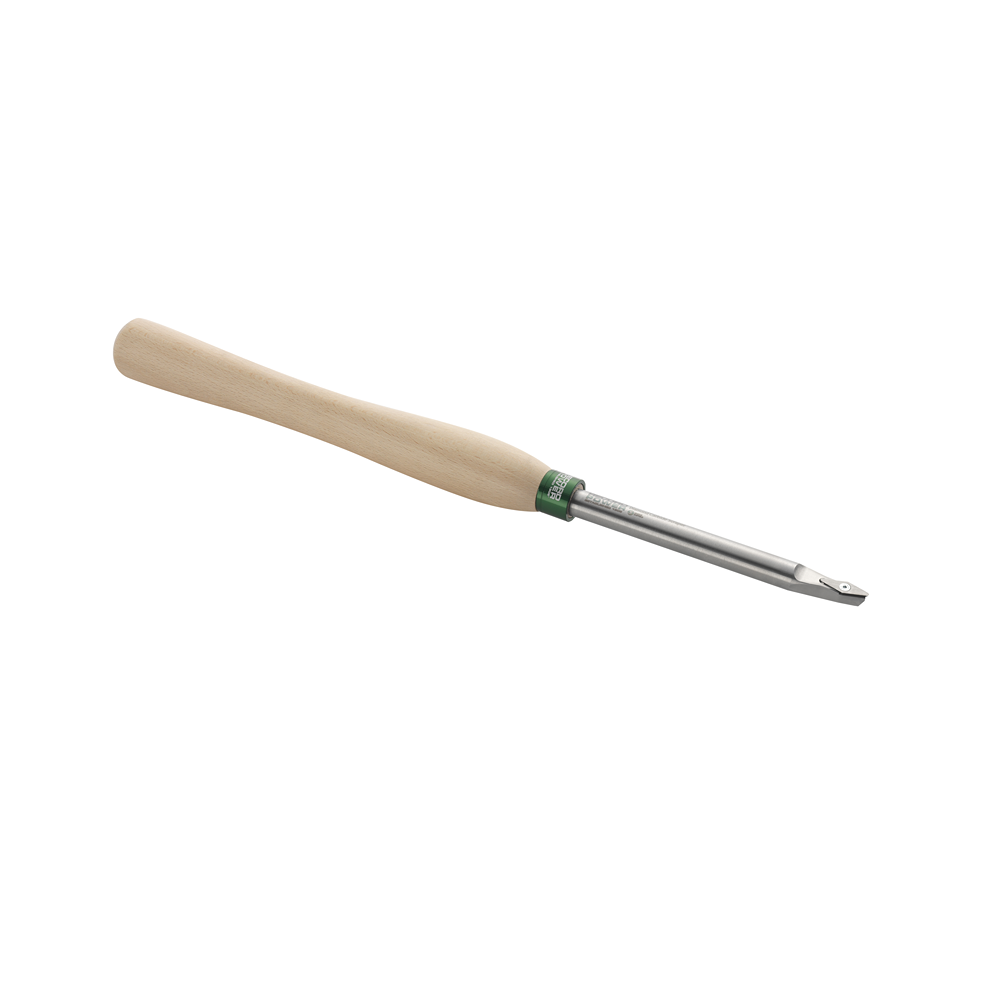 Woodturning tool with diamond carbide tip and smooth light maple ProComfort handle for precision home improvement tasks