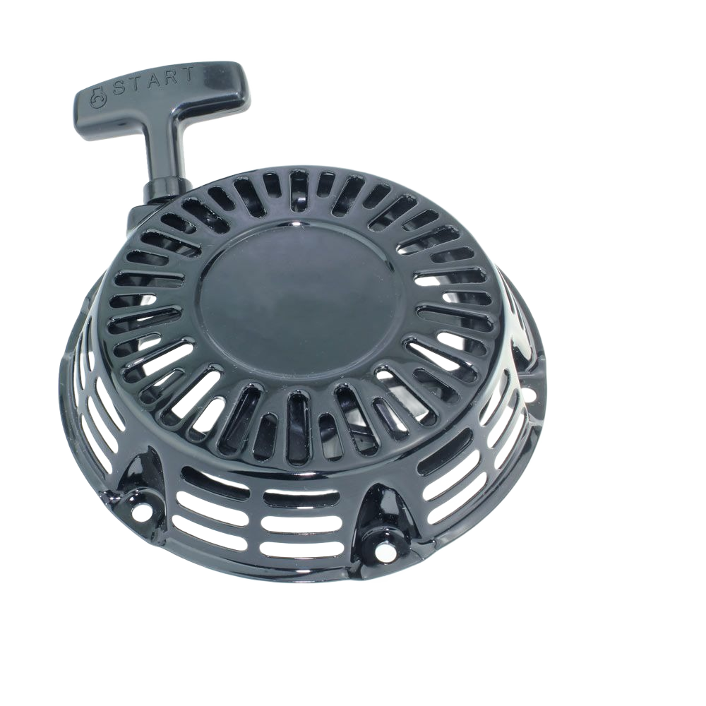 Black recoil starter assembly with ventilation slots and pull handle for home improvement parts under $100 category