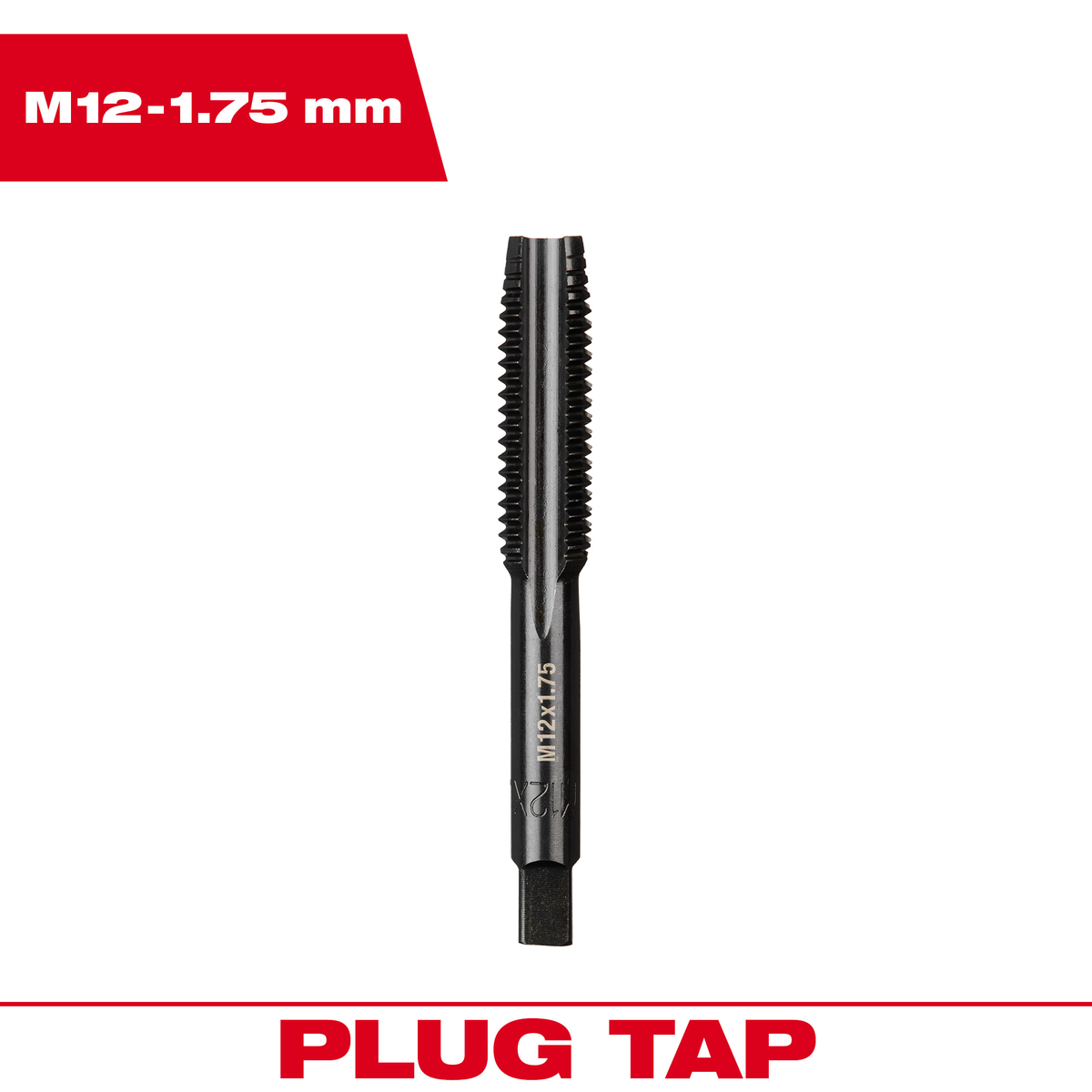 Milwaukee M12-1.75 mm Straight Flute Plug Tap