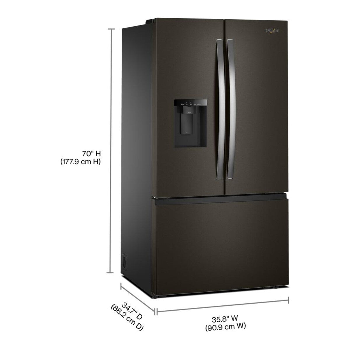 36-Inch French Door Refrigerator with In-Door Water and Ice Maker - 30 cu. ft.