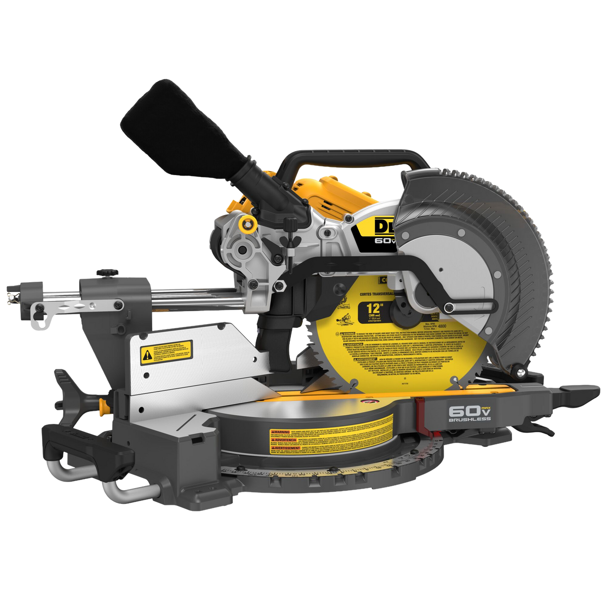 DEWALT 60V MAX* 12" Brushless Cordless Double Bevel Sliding Miter Saw (Tool Only)