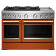 48-Inch 6 Burner Commercial-Style Dual Fuel Range with Griddle