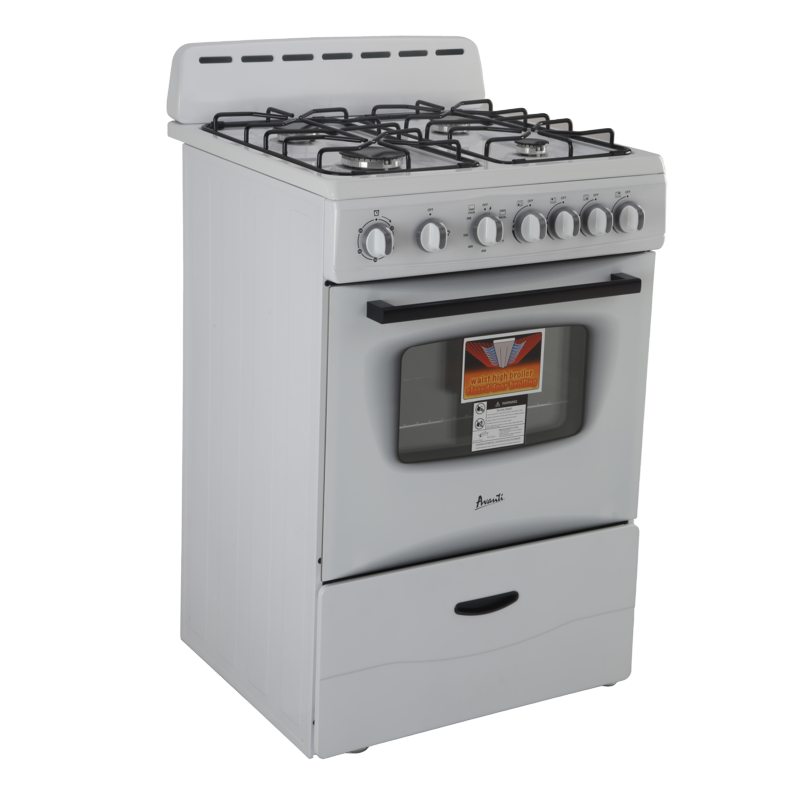 Avanti 24" Compact Gas Range Oven - White