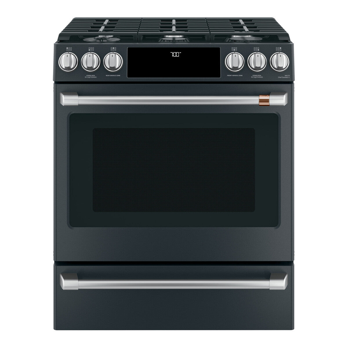 CAFÉ™ 30" Smart Slide-In, Front-Control, Gas Range with Convection Oven