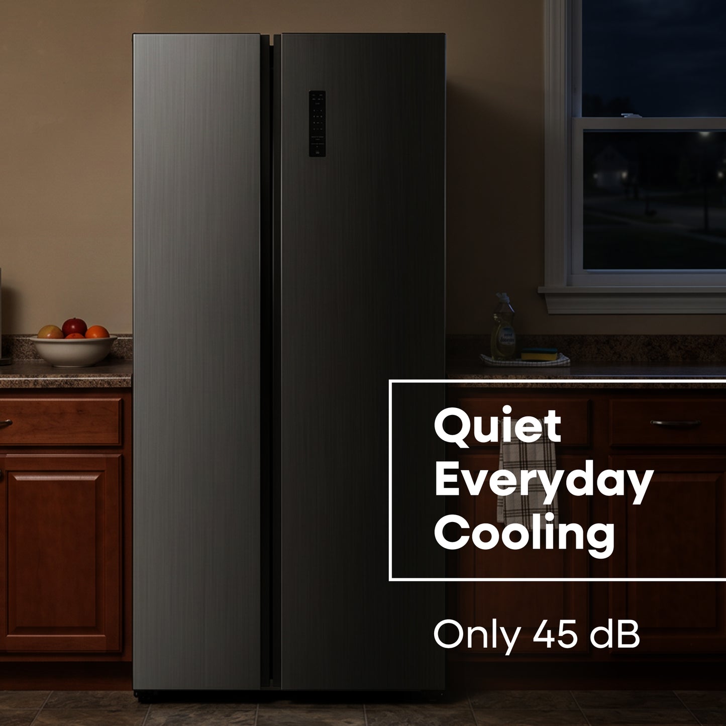 Element Electronics 21.4 cu. ft. Side-by-Side Refrigerator - Stainless Steel (ERX21FDS)
