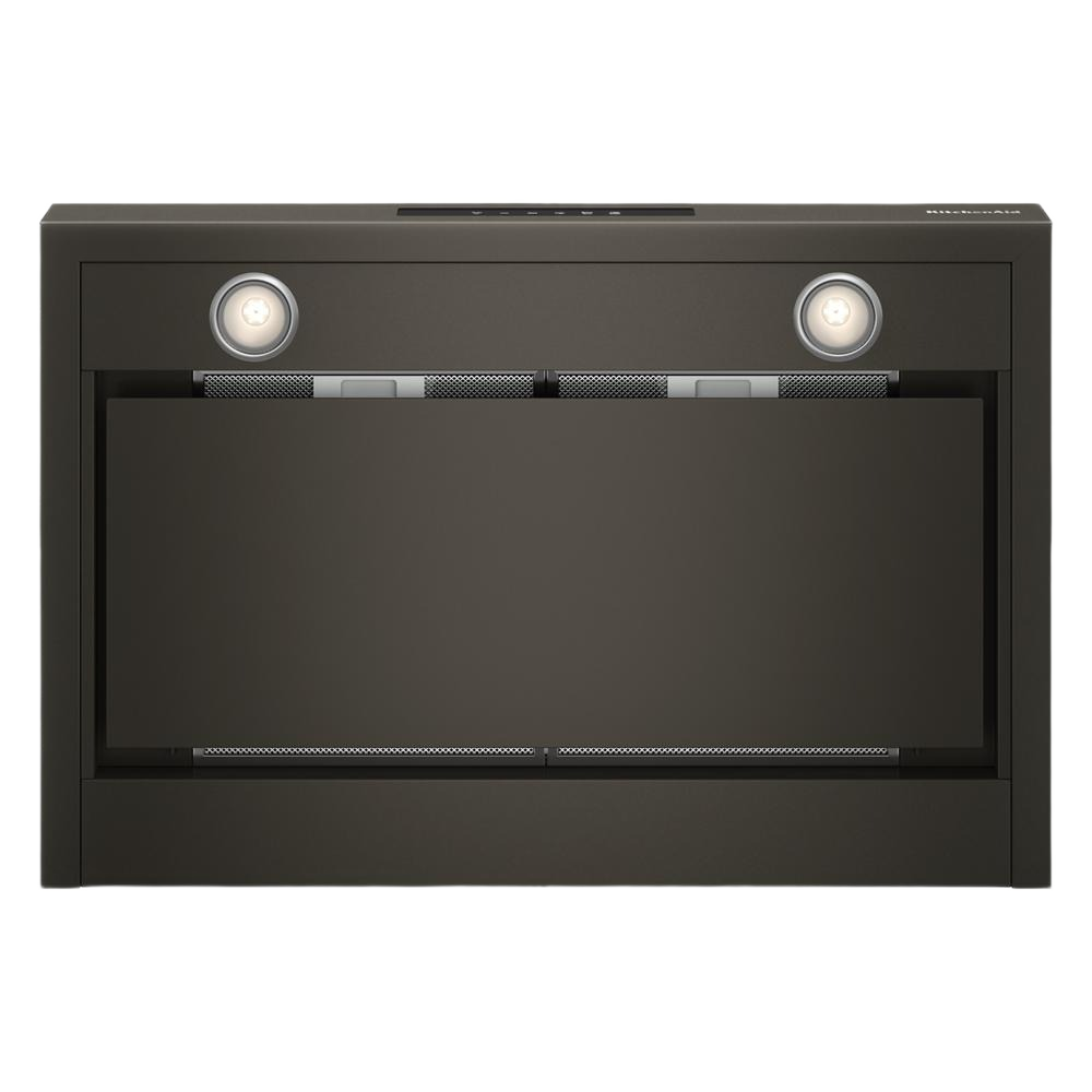 Matte black 30-inch wall-mount canopy hood with built-in lights and ventilation, part of Wall Mounted Range Hoods, Kitchen & Kitchenware, and Appliances collections.