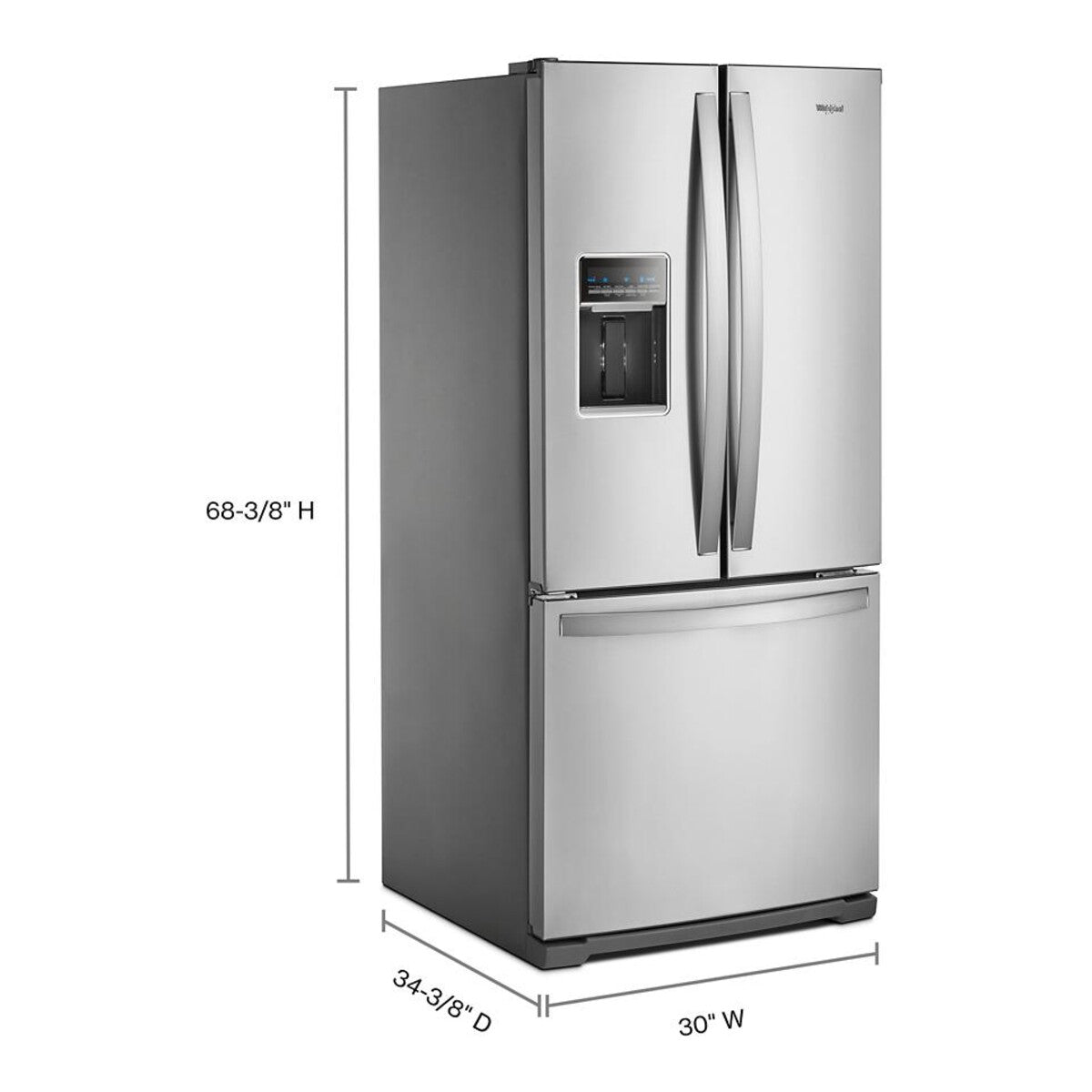 30-inch Wide French Door Refrigerator - 20 cu. ft.