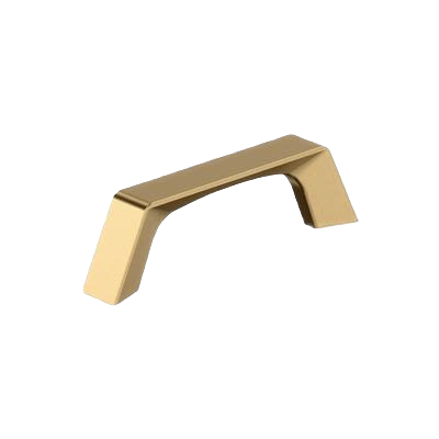 Champagne bronze cabinet pull with modern angular design for stylish home improvement projects and furniture upgrades