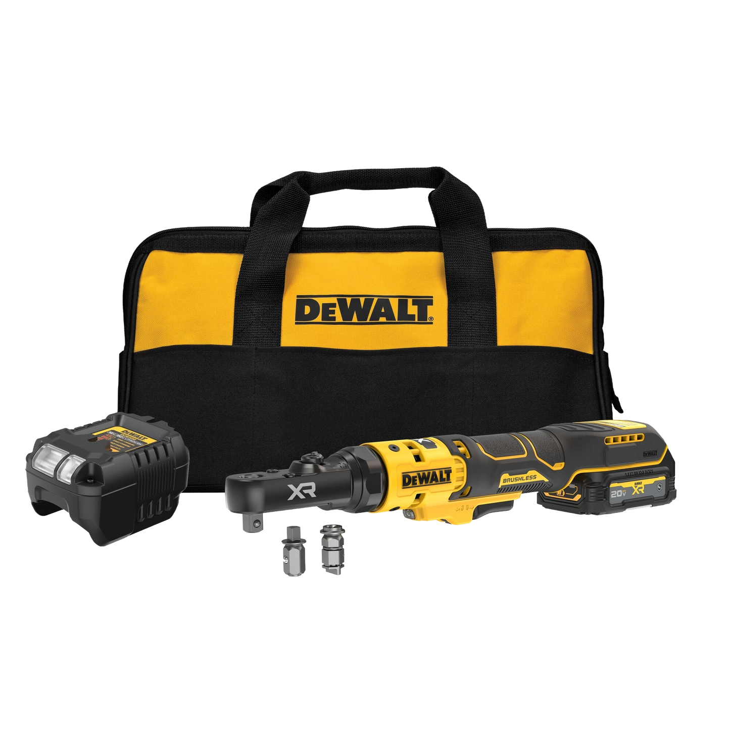 DEWALT 20V MAX* XR® Brushless Cordless 3/8-In. & 1/2-In. Sealed Head Ratchet Kit