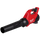 Cordless red and black handheld blower with ergonomic handle and Milwaukee branding for outdoor use