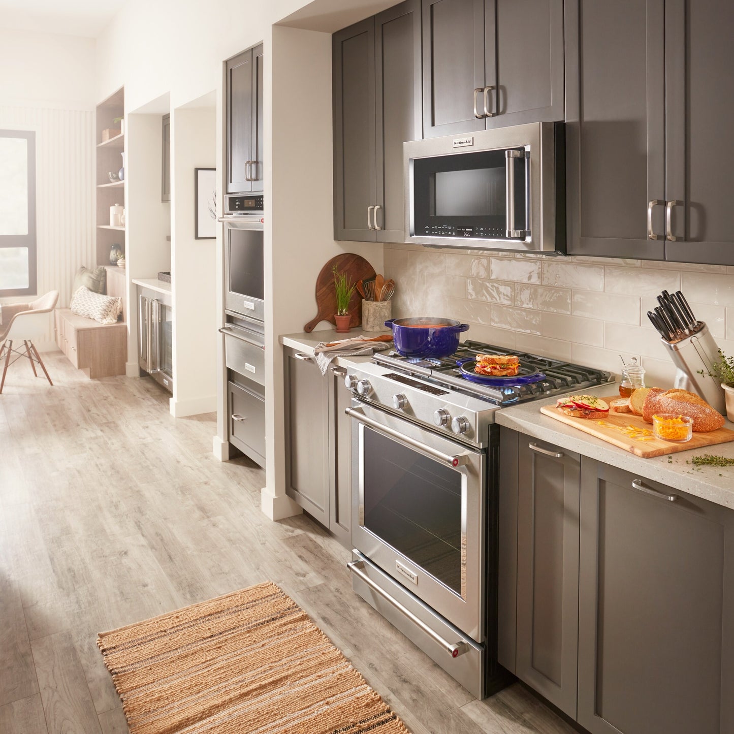 30-Inch 5 Burner Gas Convection Slide-In Range with Baking Drawer