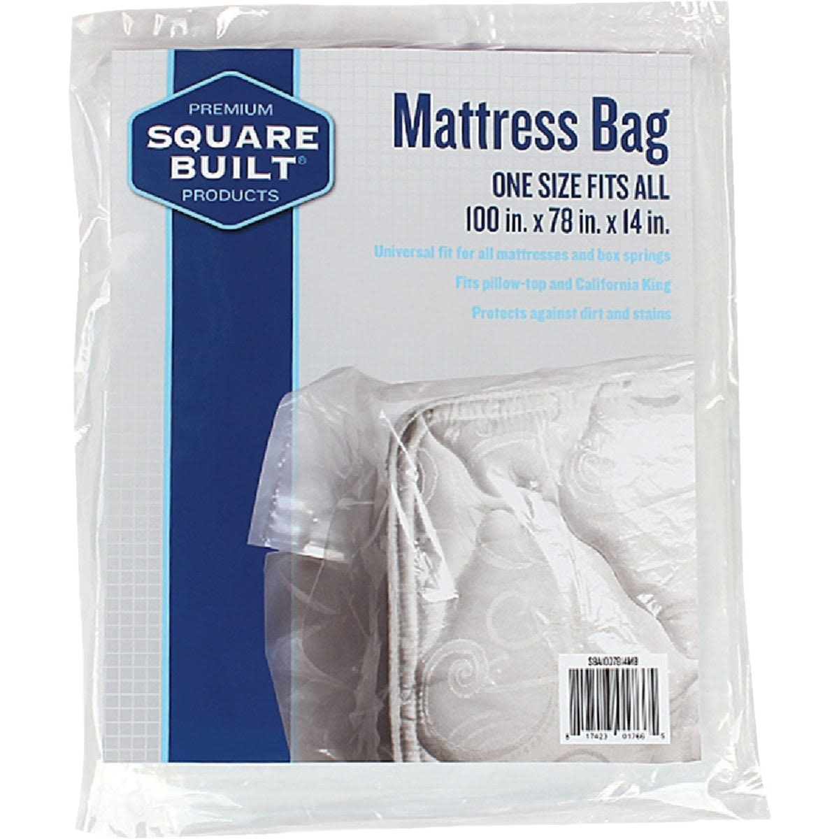 Clear plastic mattress bag packaging for universal protection of mattresses and box springs under $50 in Paint & Supplies collection