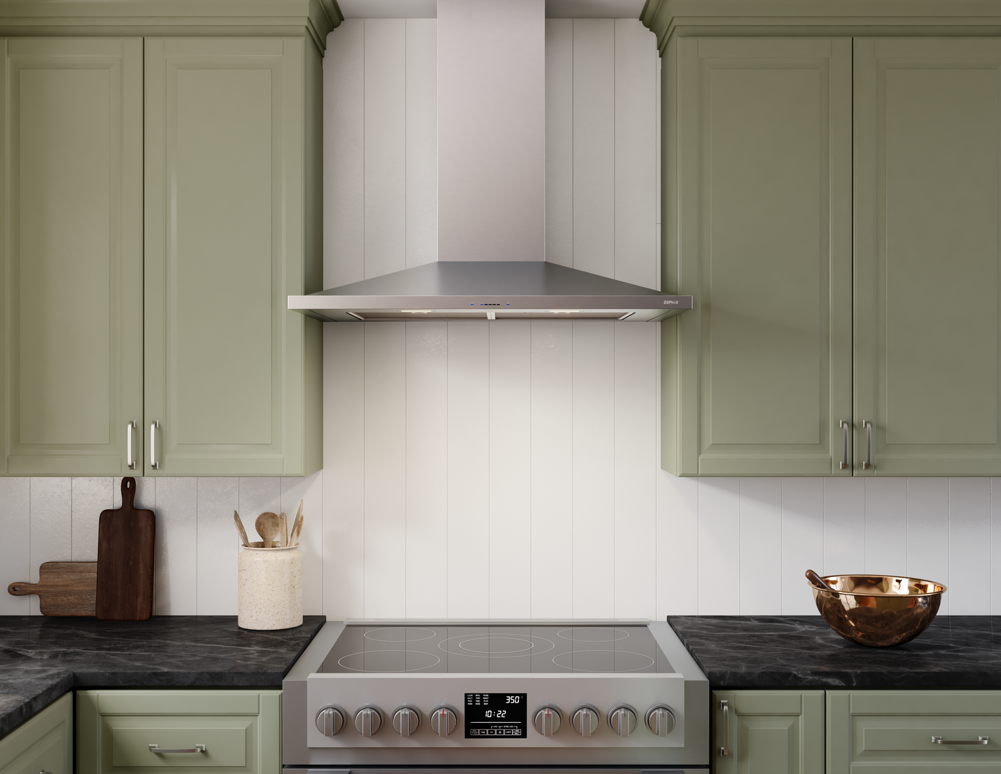 Anzio Chimney Hood 30" LED 600 CFM ACT