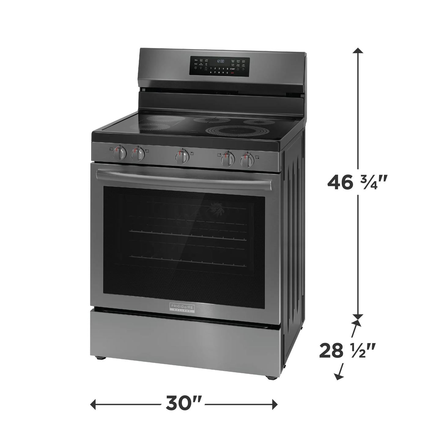 30" Rear Control Electric Range with Total Convection