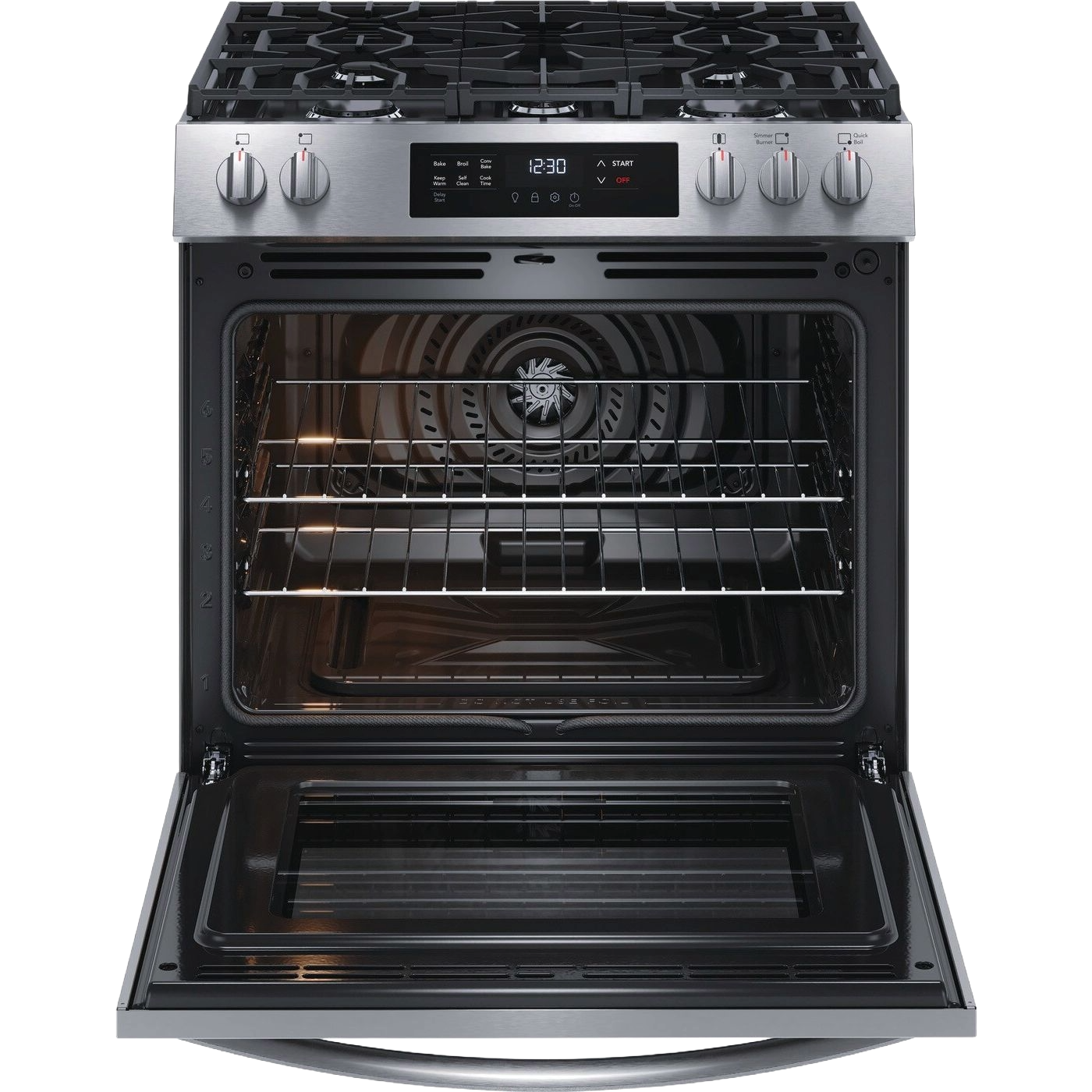 30" Front Control Gas Range with Convection Bake