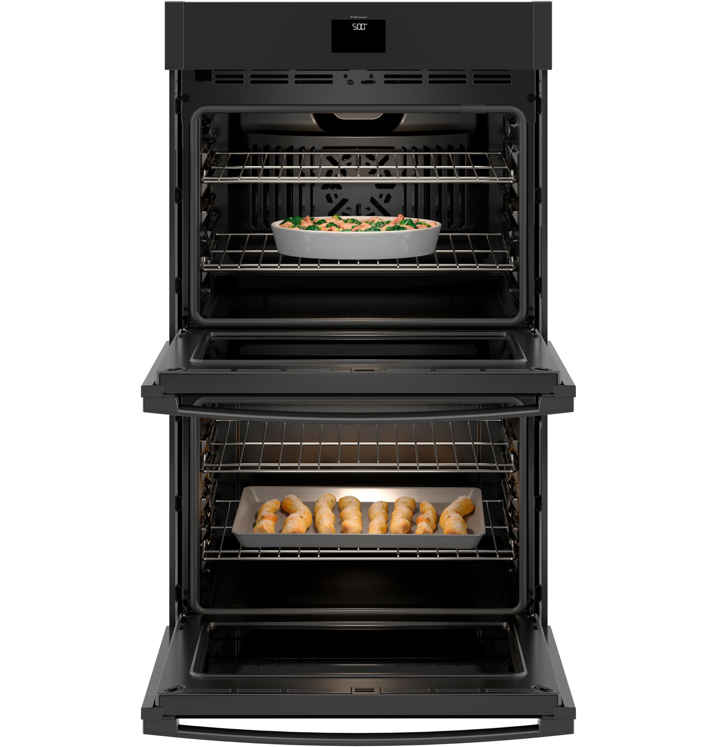 GE® 30" Smart Built-In Self-Clean Convection Double Wall Oven with No Preheat Air Fry