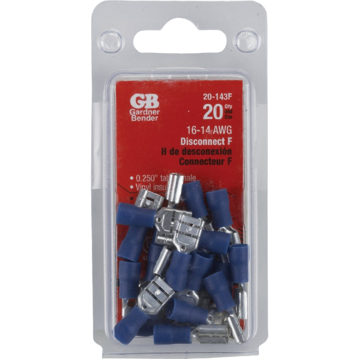 Pack of blue vinyl-insulated barrel female disconnects for electrical wiring in under $50 and tools collections
