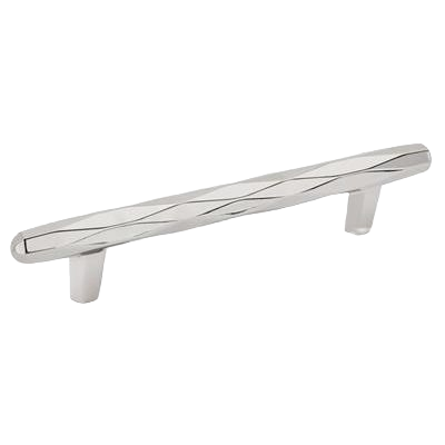Polished nickel cabinet pull with faceted geometric design for hardware and furniture accessories under $50 collection