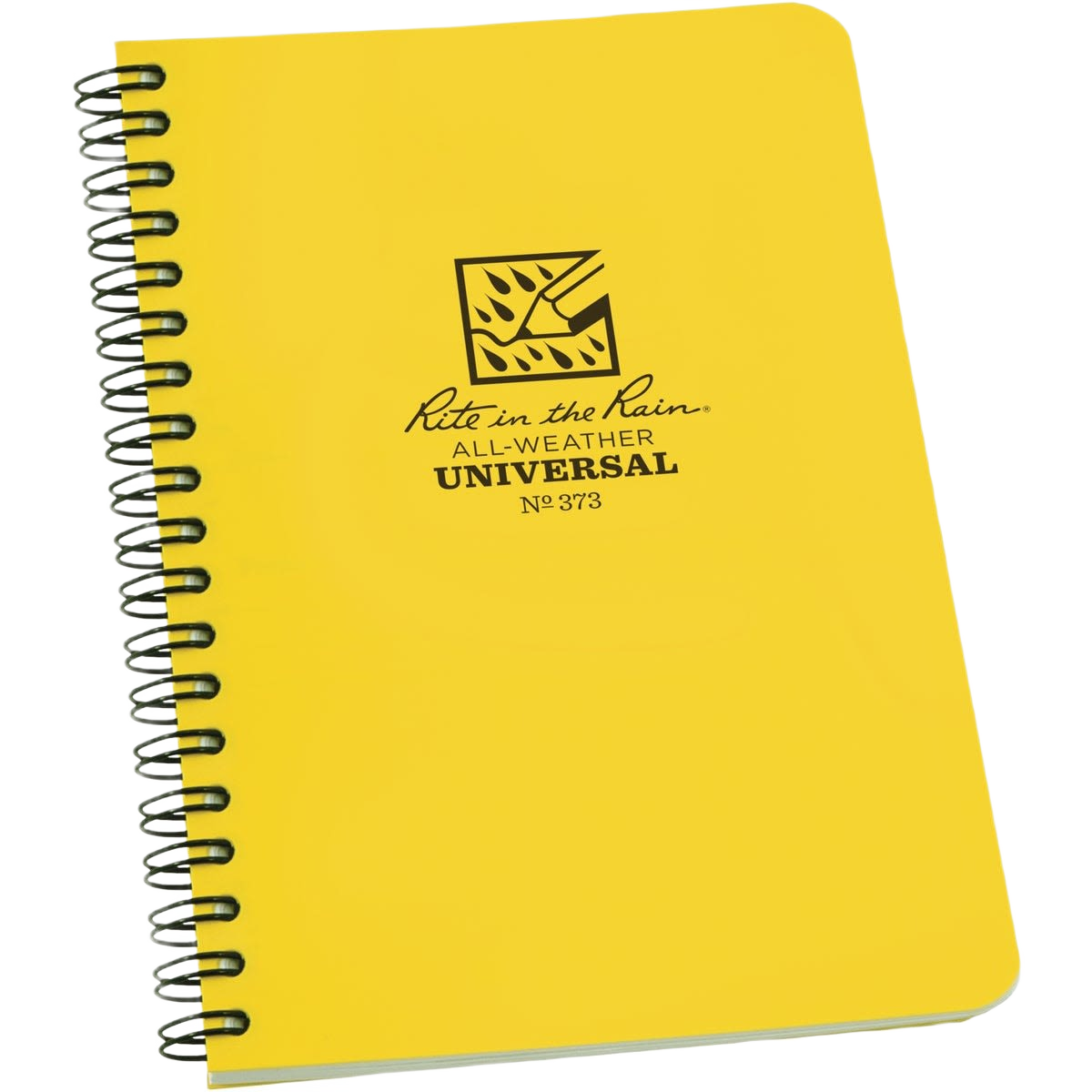 Yellow spiral notebook with waterproof all-weather pages for writing in wet or dry conditions under $50