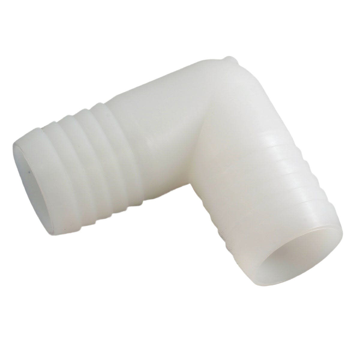 White nylon 90-degree barb elbow for plumbing and irrigation in pipes and fittings under $50 collections