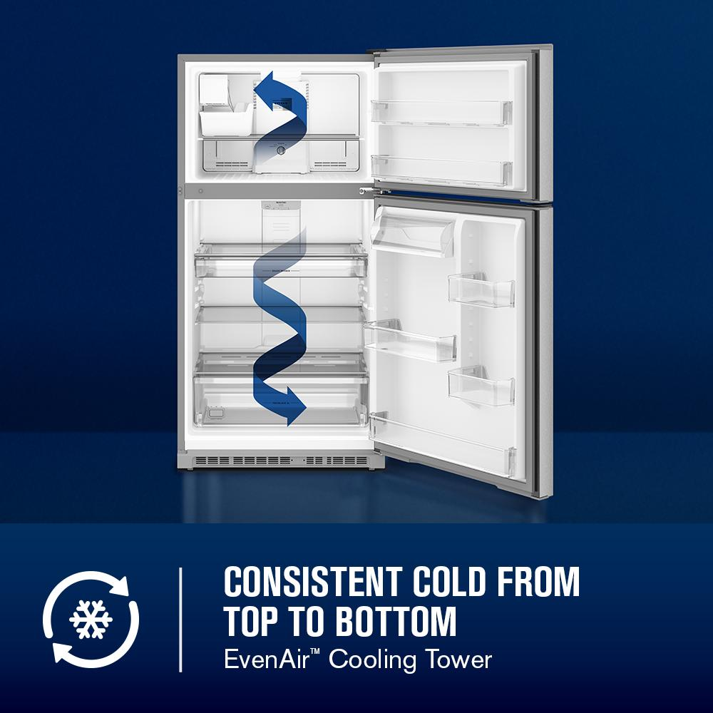33-Inch Wide Top-Freezer Refrigerator with Factory-Installed Ice Maker—21 Cu. Ft.