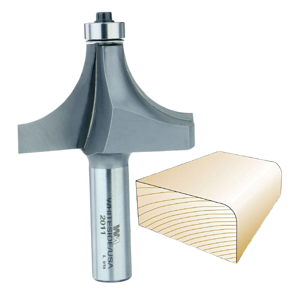 High-quality roundover router bit with bearing guide for woodworking edge shaping in tool accessories collections
