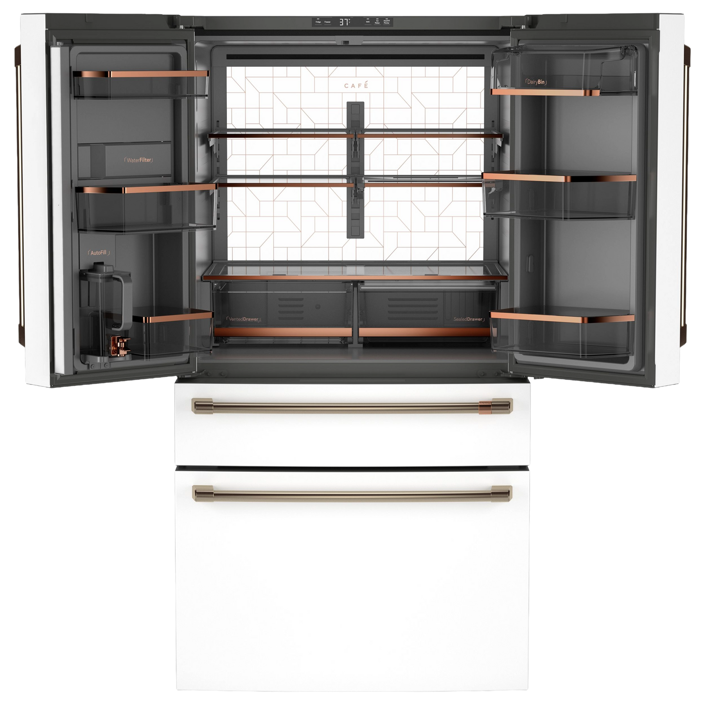 CAFÉ™ ENERGY STAR® 23.2 Cu. Ft. Smart Counter-Depth 4-Door French-Door Refrigerator With Dual-Dispense AutoFill Pitcher