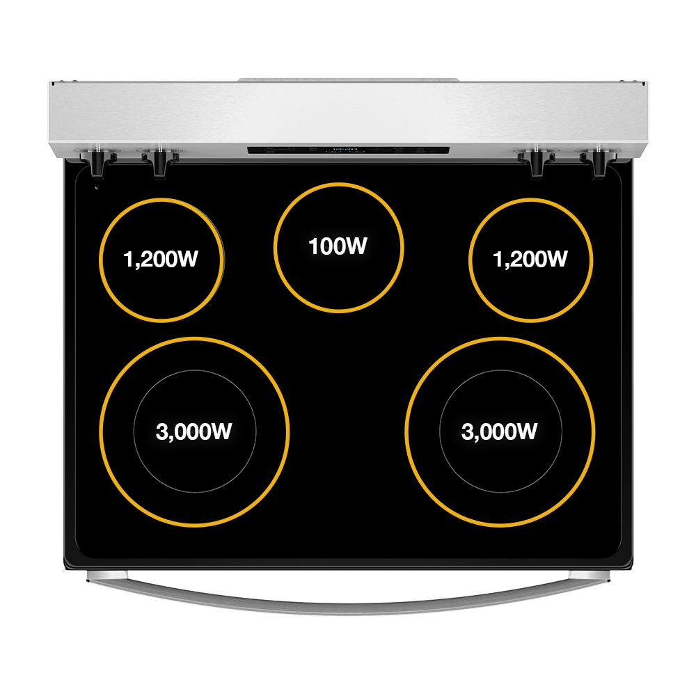 30-inch Electric Range with Air Cooking Technology and Steam Clean