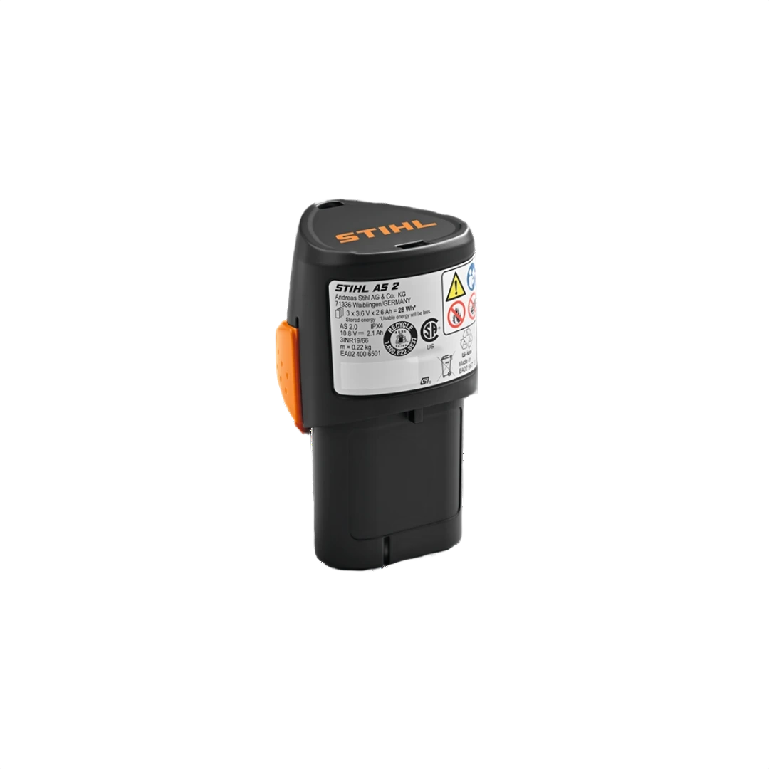 Compact black and orange replacement battery pack designed for power tools in home improvement and outdoor use
