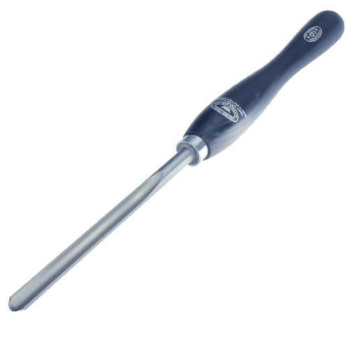 Turning tool with cryogenically treated blade and dark ergonomic handle for detailed spindle woodworking under $100