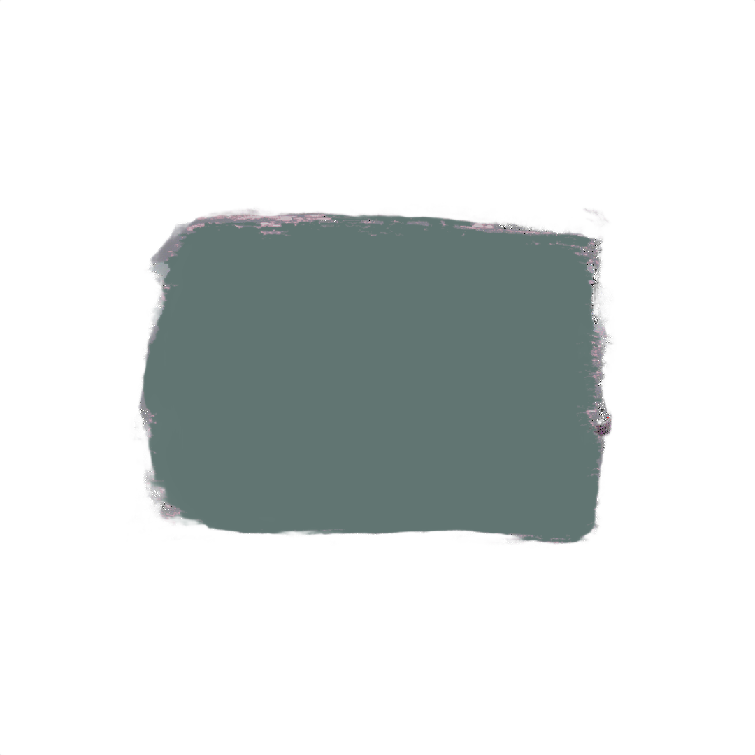 Swatch of vintage-inspired Cupboard Blue acrylic latex paint for specialty home improvement projects