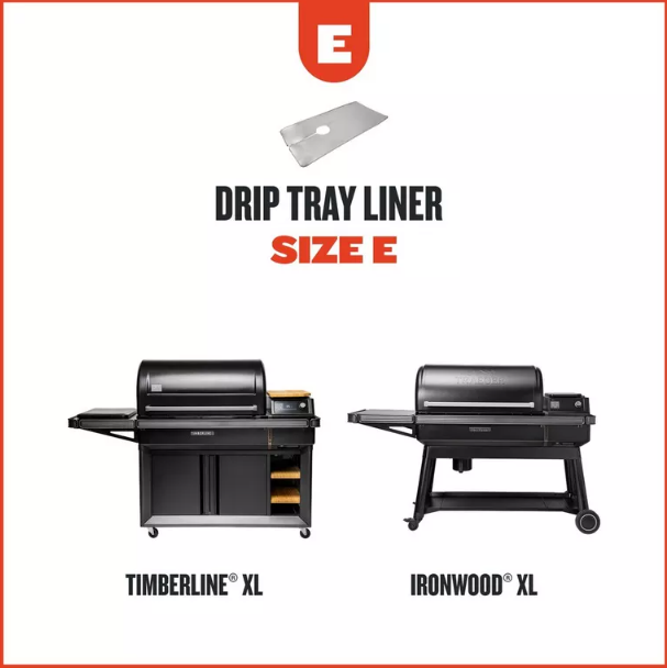 Traeger Size E Drip Tray Liners, 8pk