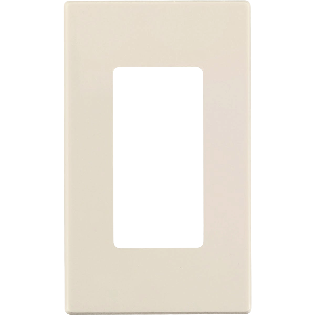 Light almond screwless decorator wall plate for electrical switches in home improvement and wall plates collections