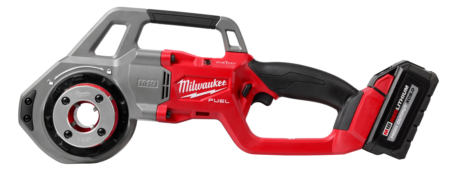 Milwaukee M18 FUEL™ Compact Pipe Threader w/ ONE-KEY™ w/ 1/2" - 1-1/4" Compact NPT Forged Aluminum Die Heads