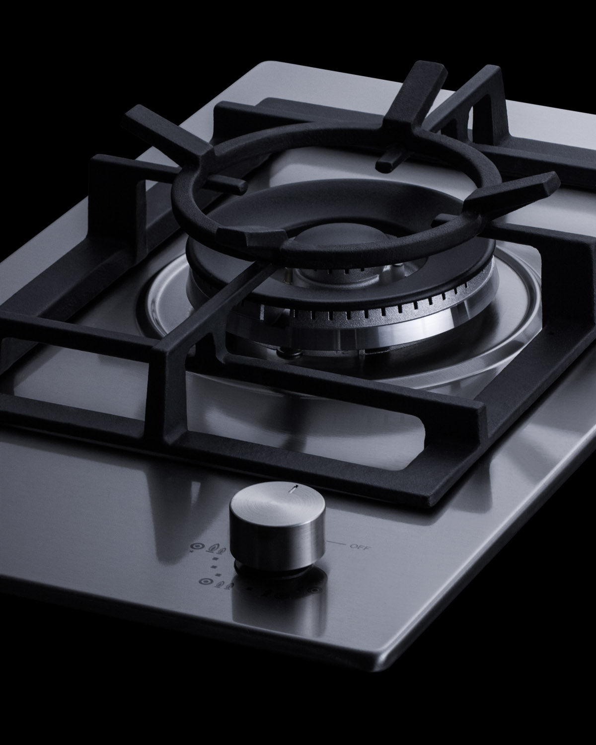 12" Wide 1-Burner Gas Cooktop In Stainless Steel