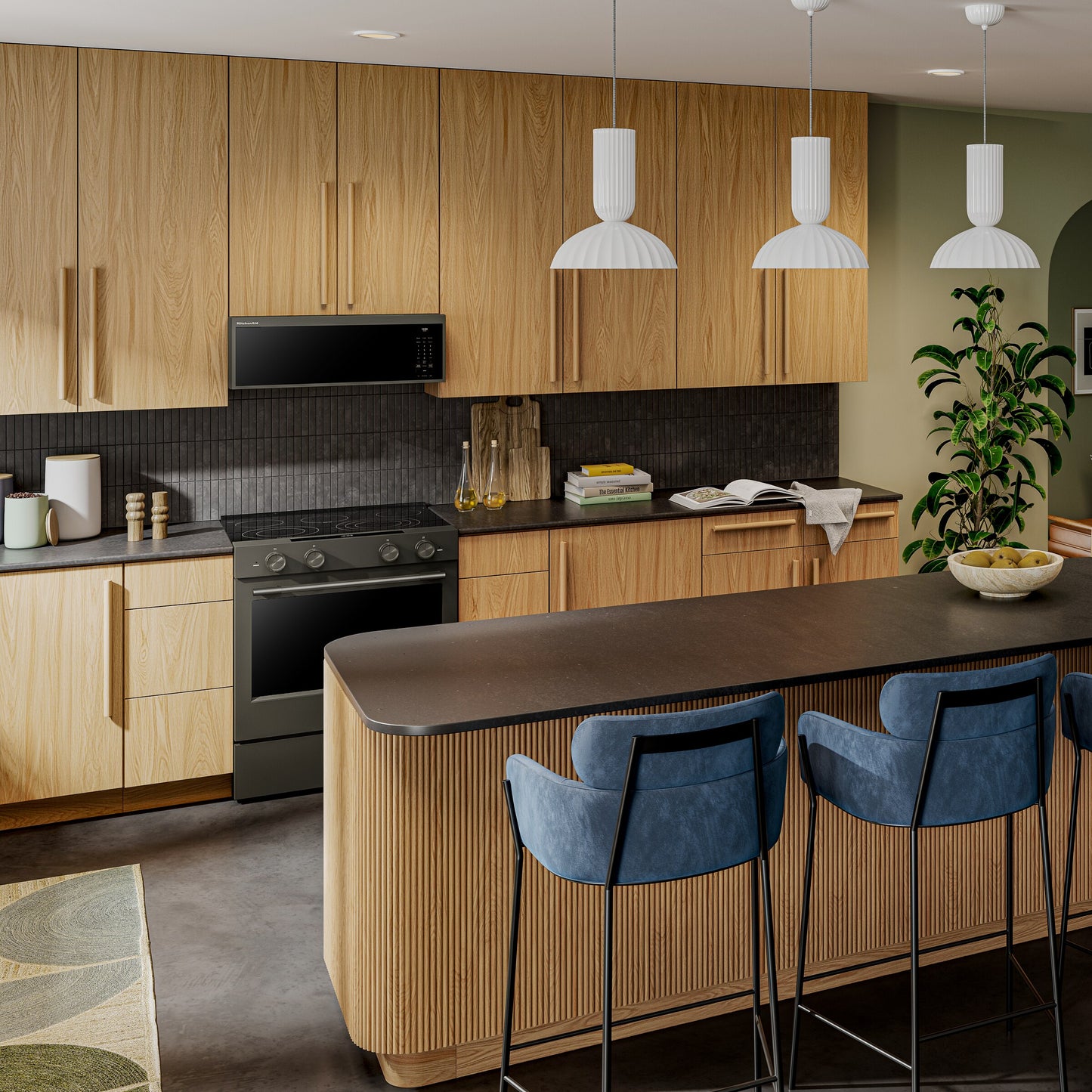 Smart Low Profile Microwave Hood Combination with Dual Fan Ventilation