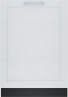 Built-in dishwasher with white front panel and black base trim in Dishwashers and Kitchen & Kitchenware collections