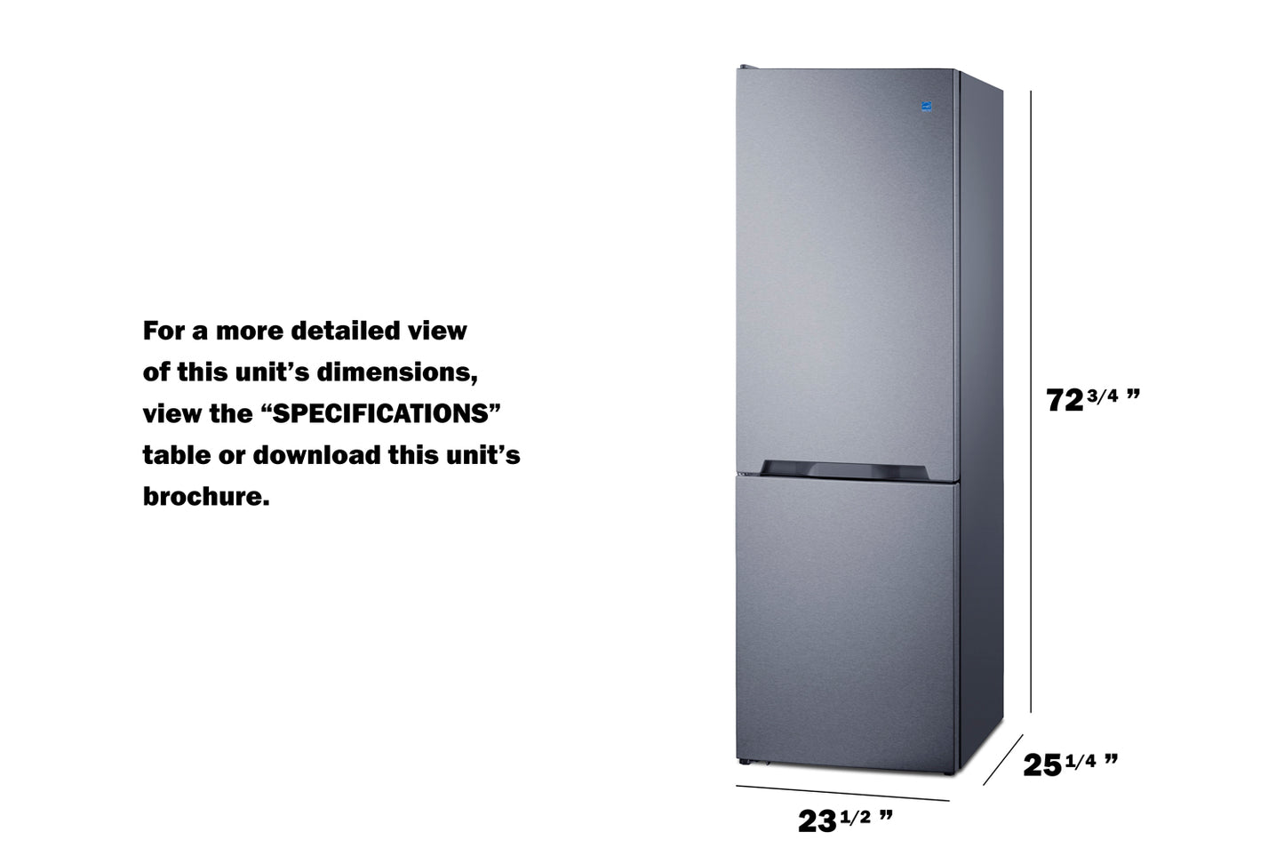 24" Wide Bottom Mount Refrigerator-Freezer