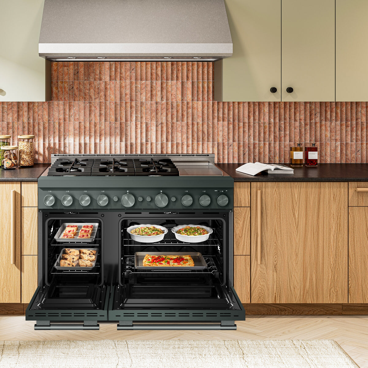 KitchenAid® 48-Inch 6 Burner Commercial-Style Gas Range with Griddle