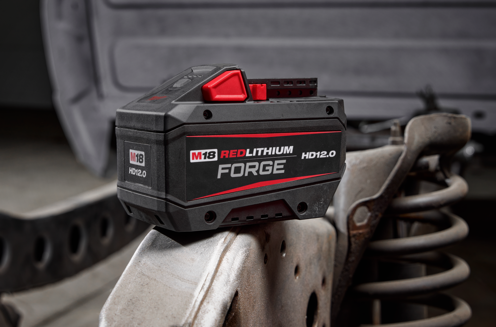 Compact high-capacity cordless lithium battery pack with durable housing for power tools and home improvement use