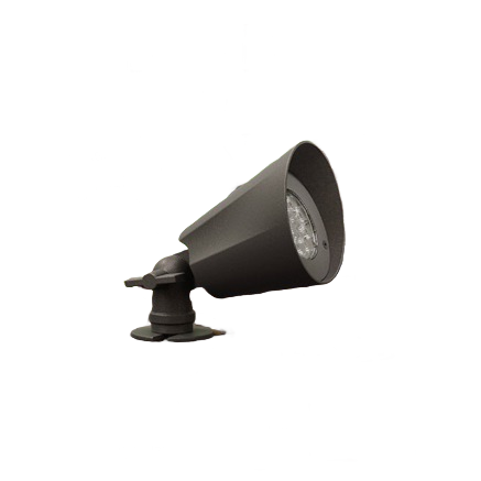 Low-voltage espresso finished metal spotlight with adjustable light temperature for outdoor home improvement lighting