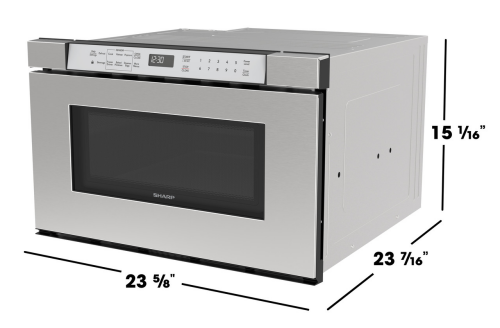 24" Microwave Drawer with 1.2 cu ft cavity,  950W, Sensor, angled touch
