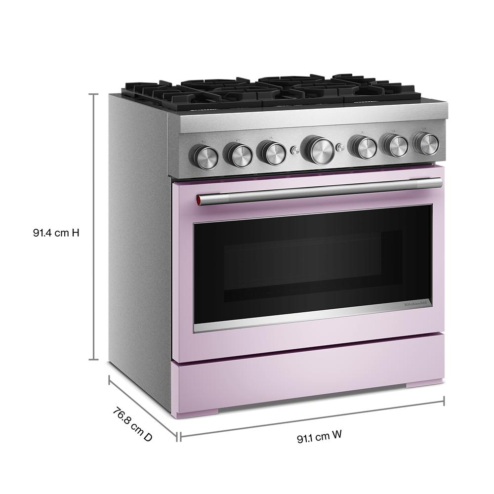 36-Inch 6 Burner Commercial-Style Dual Fuel Range with No Preheat Air Fry Mode