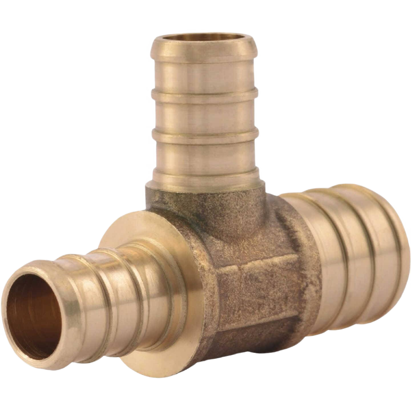 Reducing brass PEX tee with barb crimp connections for plumbing in Pipes & Fittings and Under $50 collections