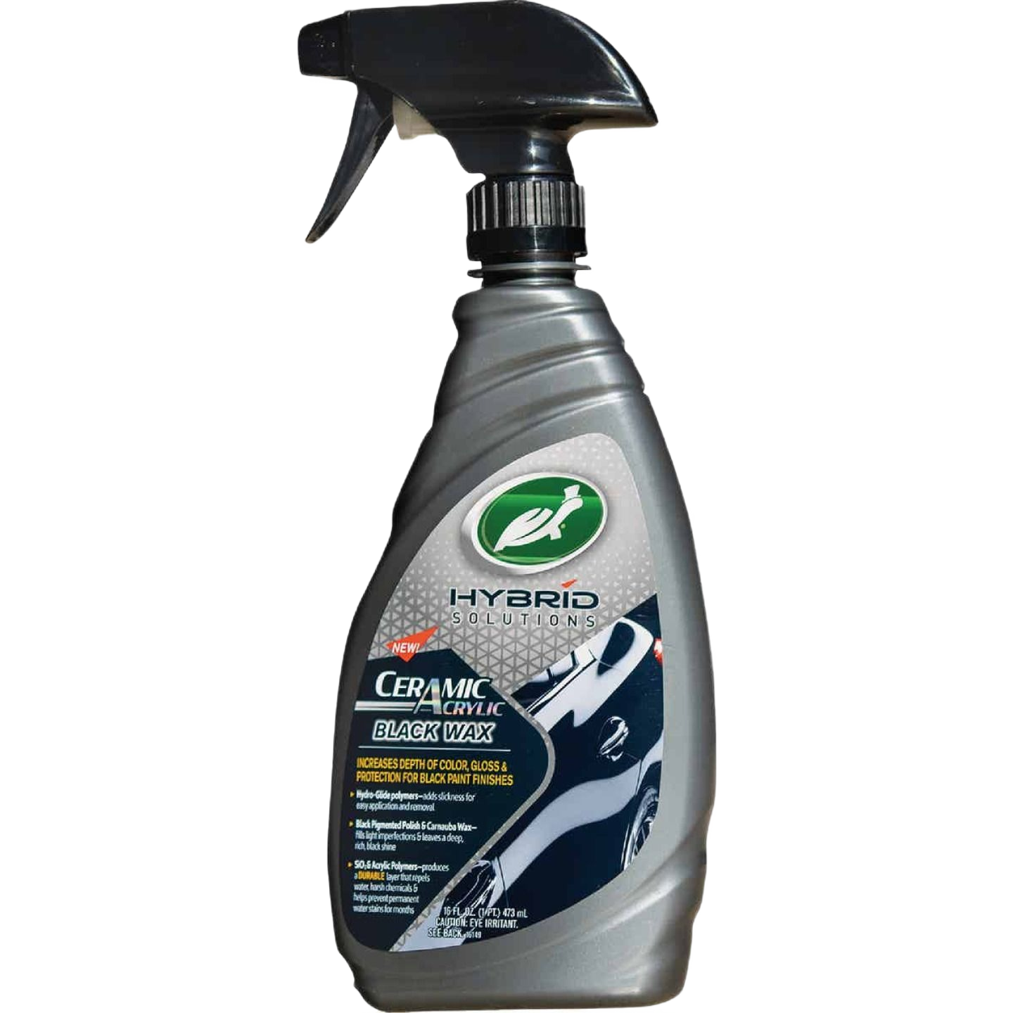 Trigger spray bottle of ceramic acrylic black wax for car care in automotive tools and cleaning supplies collections