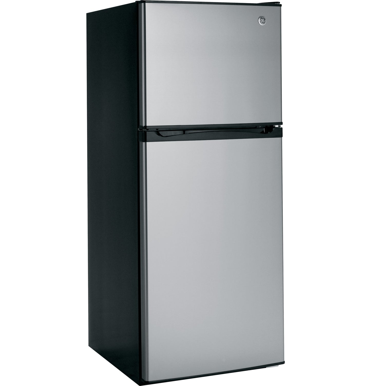 Stainless steel top-freezer refrigerator with black sides in Refrigerators and Kitchen & Kitchenware collections