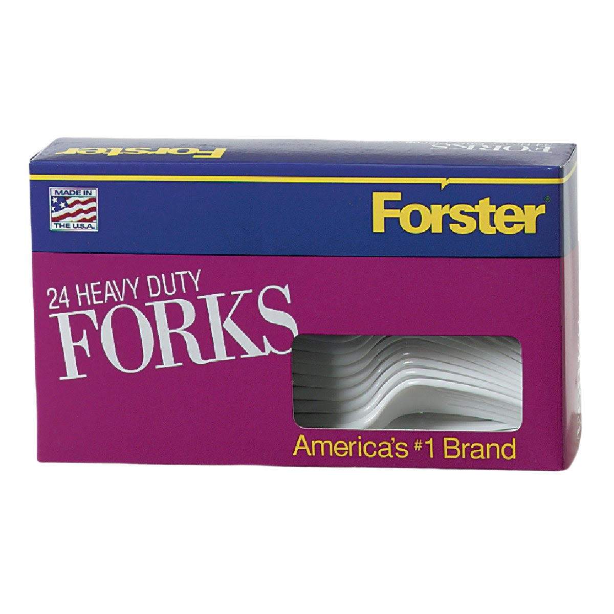 Box of heavy-duty plastic forks in durable polystyrene, suitable for kitchenware and dining needs under $25 collections