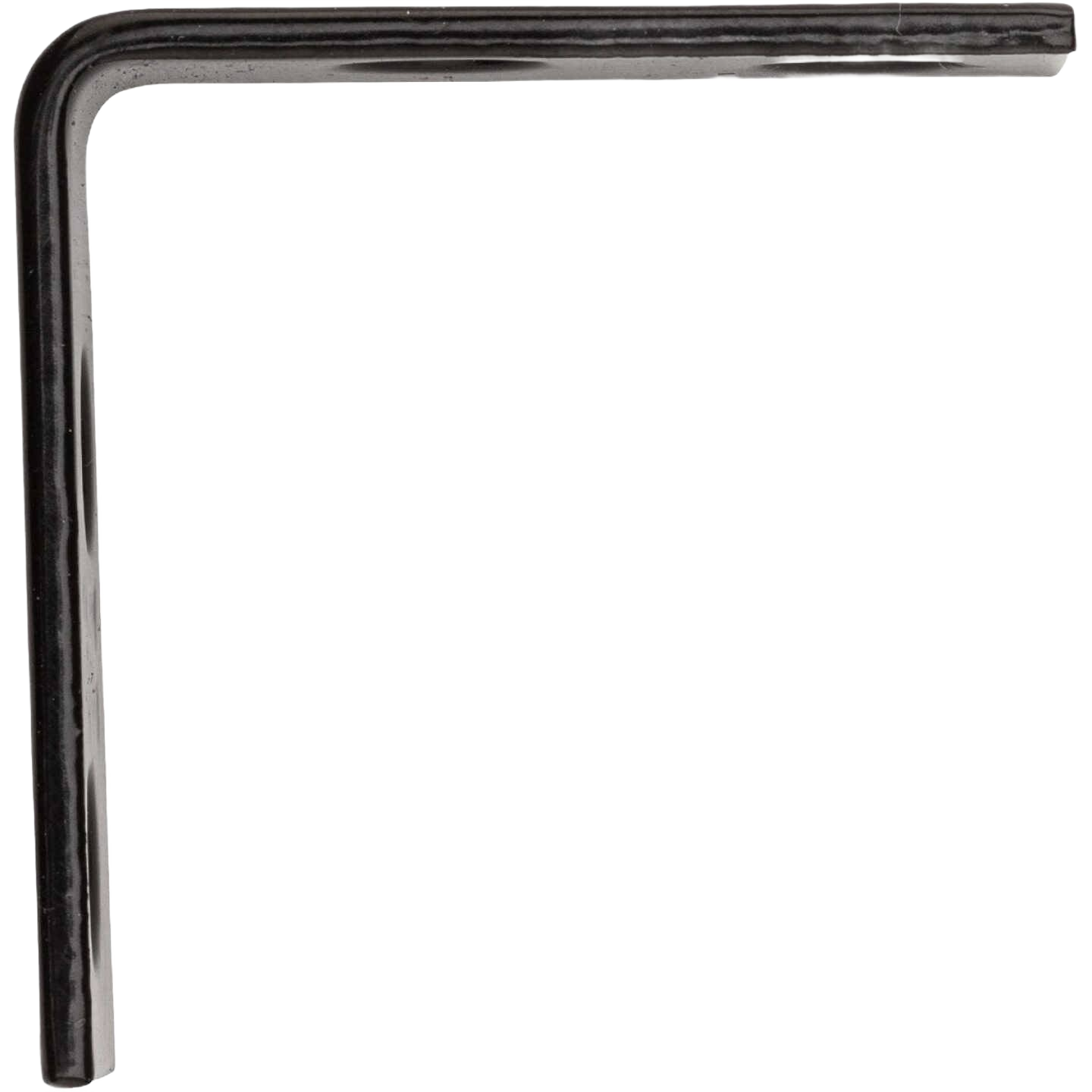 Black metal corner brace with countersunk holes for reinforcing right angle joints in building hardware under $50 collections