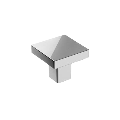 Polished chrome square cabinet knob with modern design for Furniture Accessories and Cabinet & Furniture Hardware collections